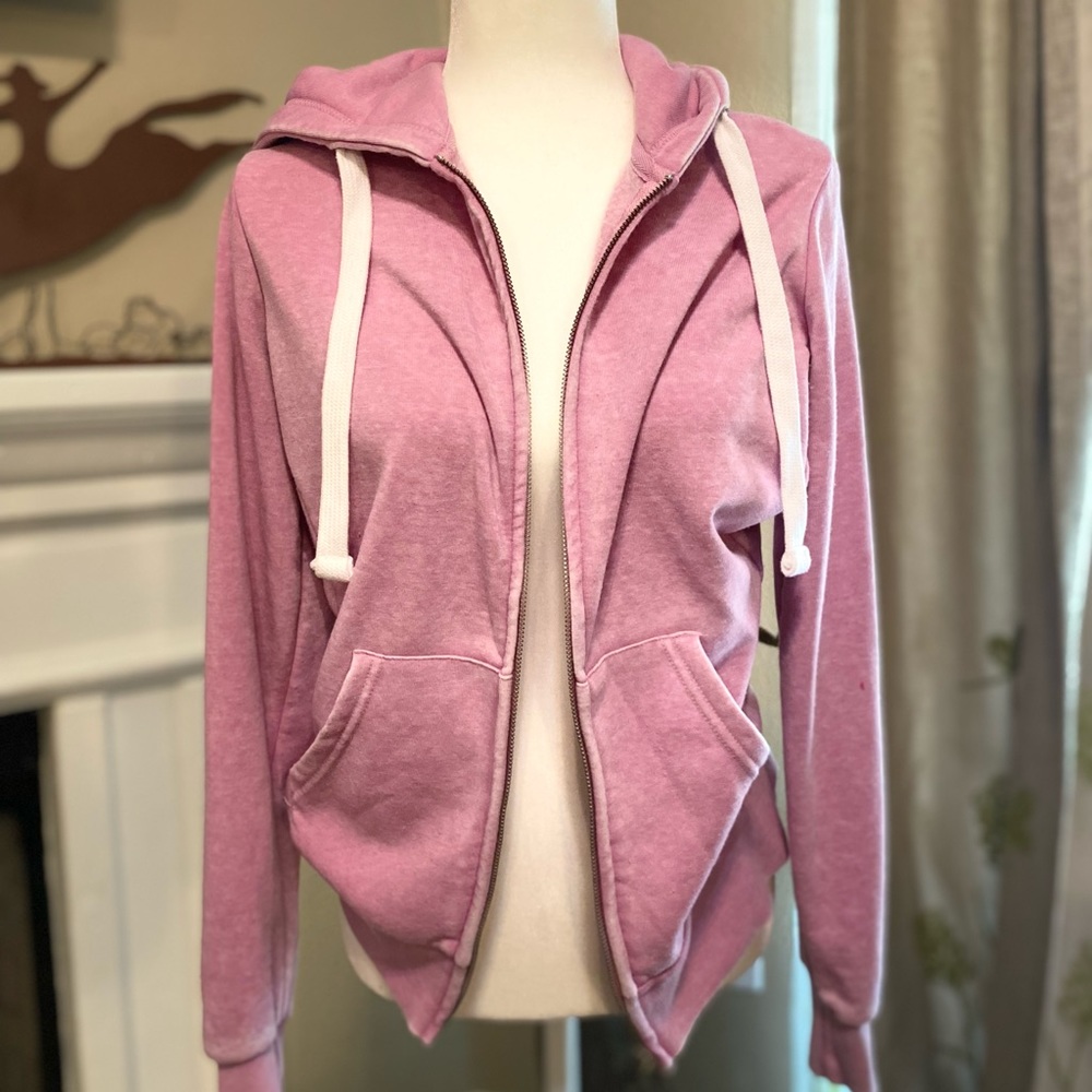Reflex pink zip up hoodie. Super soft inside.